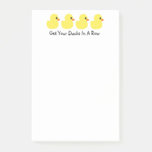 "Erhalten Sie Ihre Enten-in Folge" Post-it Klebezettel