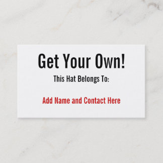 Erhalten Sie Ihre Selbst! Visitenkarte