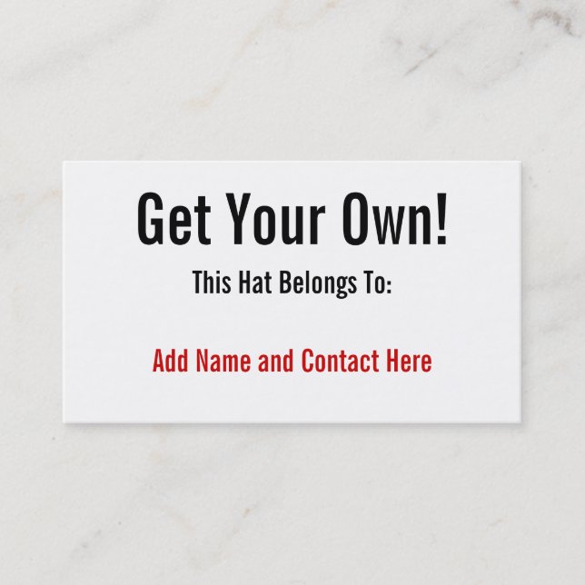 Erhalten Sie Ihre Selbst! Visitenkarte (Vorderseite)