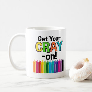 Erhalten Sie Ihren Cray auf Regenbogen-verrücktem Kaffeetasse