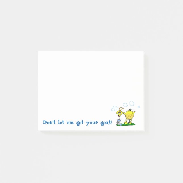 Erhalten Sie Ihrer Ziege klebrige Anmerkungen Post-it Klebezettel (Vorderseite)