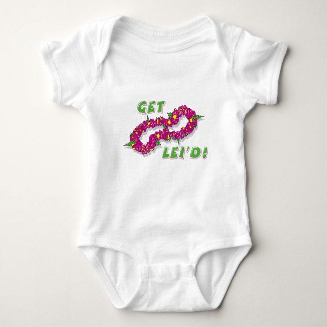 Erhalten Sie Lei'd! (Lila) Baby Strampler (Vorderseite)