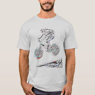 Erhalten Sie Luft abschüssigen Gebirgsfahrrad-T - T-Shirt