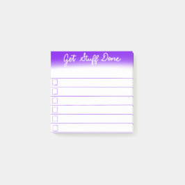 "Erhalten Sie Material getan" Zu-Tun Post-it Klebezettel