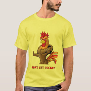 Erhalten Sie nicht der hochnäsigen gelben Männer T-Shirt