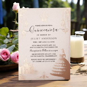 Erhalten Sie Pastell-Schriftart Dusty Glam Rose Go Folieneinladung