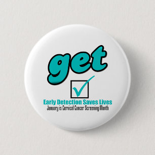 Erhalten Sie überprüften Gebärmutterkrebs Button