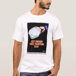 Erhalten Sie unter dieser Fighting-Spitze - Marine T-Shirt
