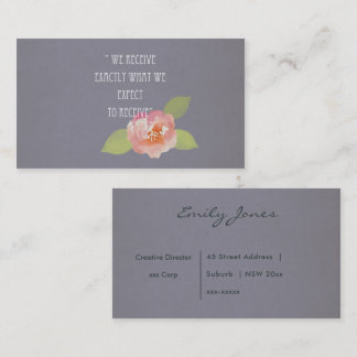 ERHALTEN SIE, WAS WIR ERWARTEN, PINK FLORAL ZU ERH VISITENKARTE