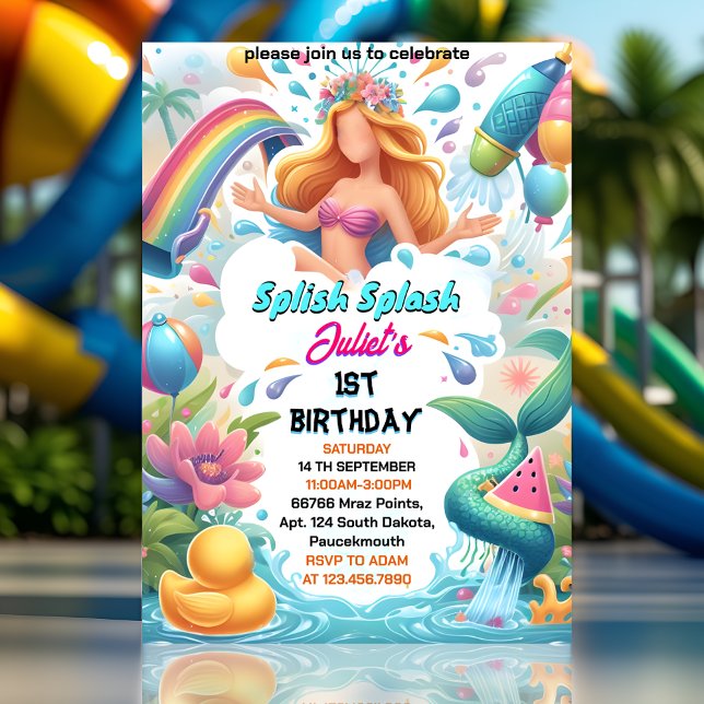Erhalten Sie Wasserpark Cool Sommer Splash Pad 1.  Einladung (Von Creator hochgeladen)