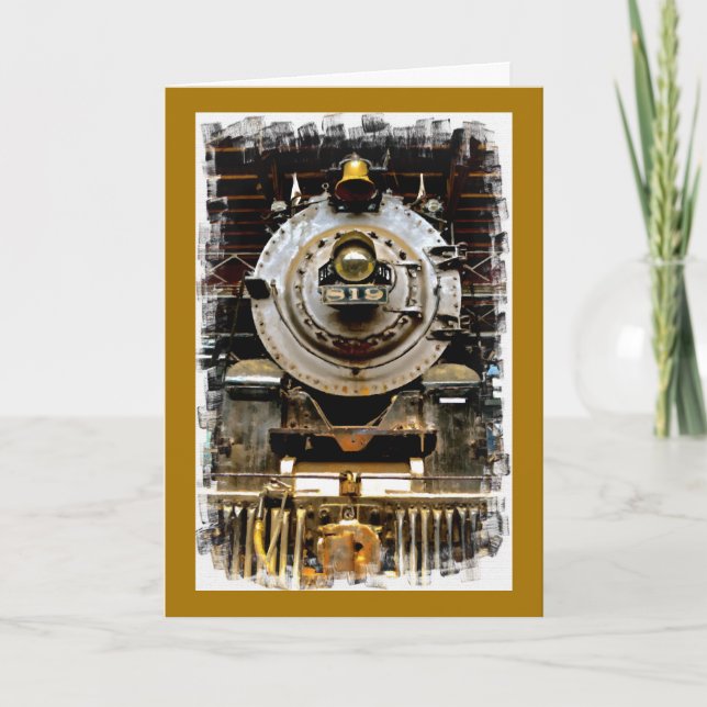 Erhalten Sie wohle Vintage Zug-Karte Karte (Vorderseite)