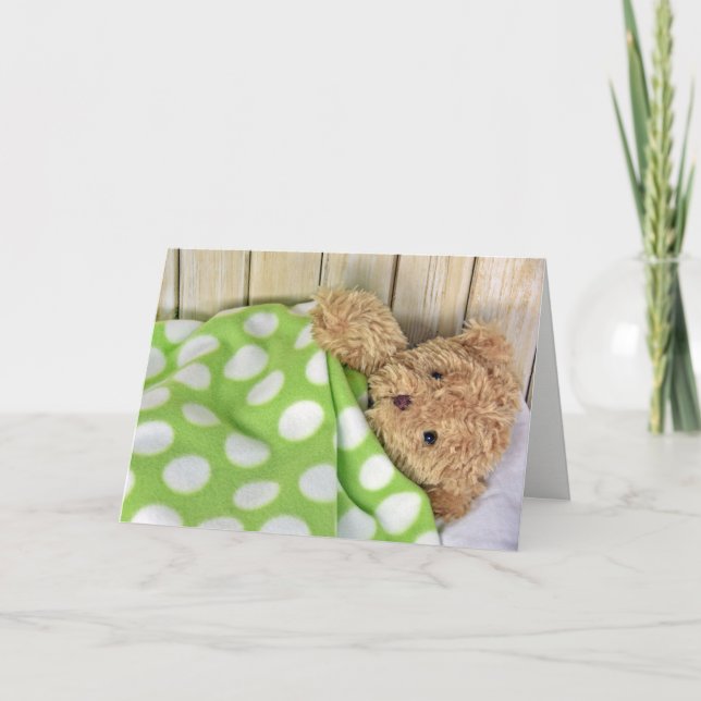 Erhalten Sie wohlen bald Teddybären Karte (Vorderseite)