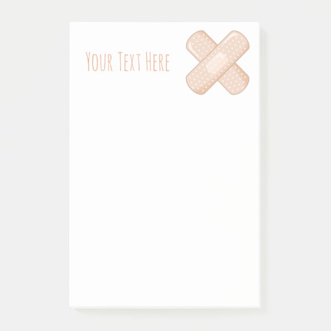 Erhalten Sie wohles bald Bandaid Post-it Klebezettel (Vorderseite)