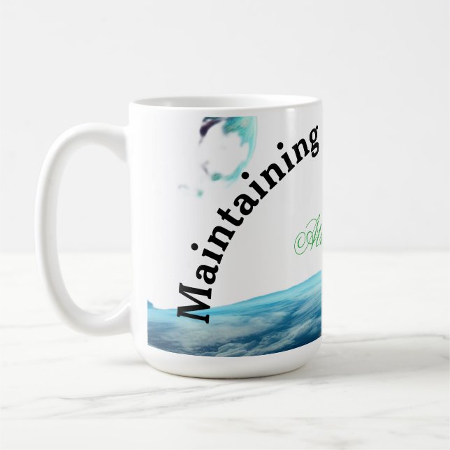 Erhaltung des Erdklimas Kaffeetasse (Links)