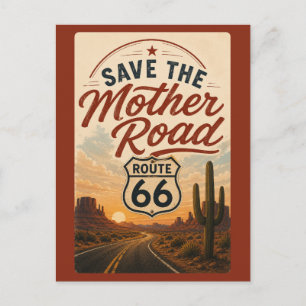 Erhaltung des Kulturerbes der Wüste Route 66 im Vi Postkarte