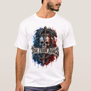 Erhebe dich aus der Asche Gothic Drachen Schädel S T-Shirt