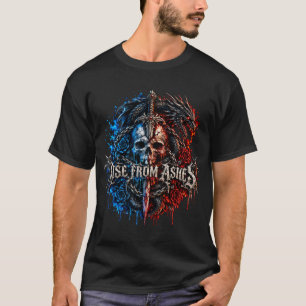 Erhebe dich aus der Asche Gothic Drachen Schädel S T-Shirt