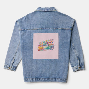 Erhebe dich in Solidarität – Inspirierendes Adler- Jeansjacke