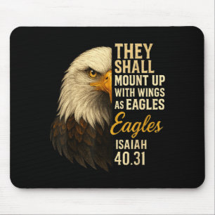 Erhebe dich mit Flügeln wie Adler Jesaja 40:31 Chr Mousepad