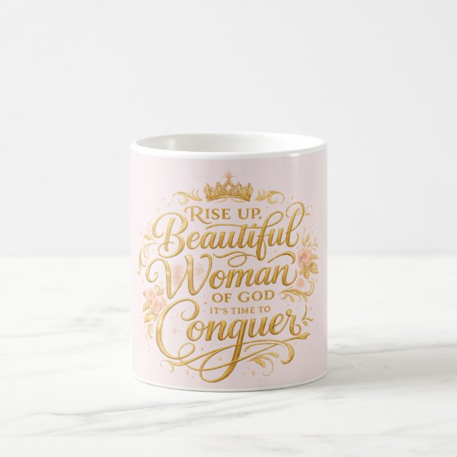 Erhebe dich, schöne Frau Gottes Rosa  Kaffeetasse (Mittel)
