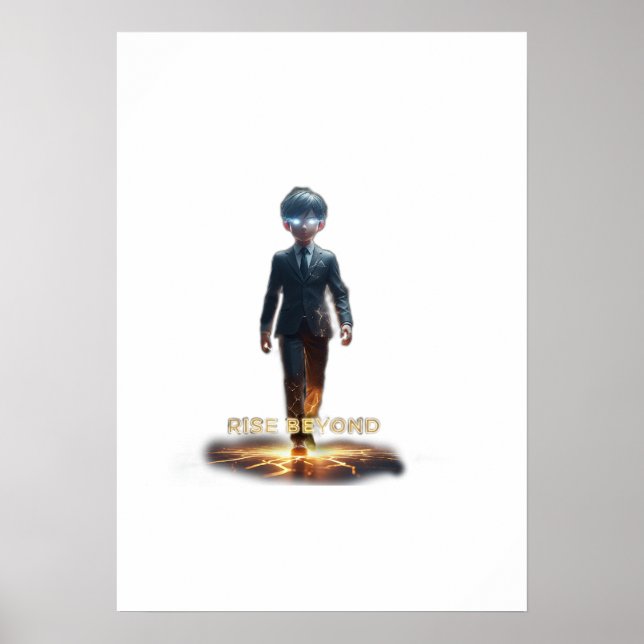 Erhebe dich über das Design von Motivationspostern Poster (Vorne)