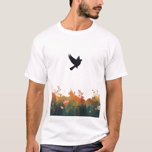 Erhebe dich über den Krieg – Friedens-Tauben-Grafi T-Shirt (Vorderseite)