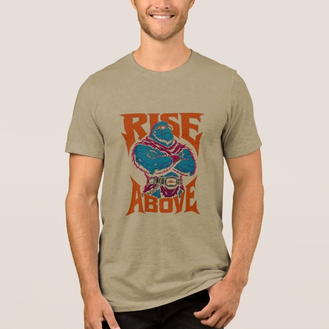 Erhebe dich über Löwen-Krieger-Shirt Tri-Blend Shirt (Vorderseite)