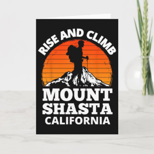 Erhebe dich und steige auf den Mount Shasta Califo Karte