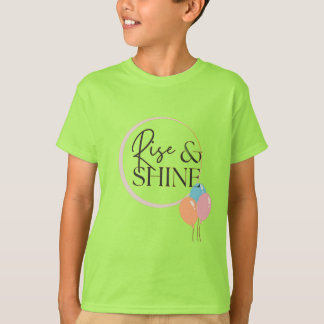 Erhebe dich und strahle, süßes Skript mit Sonnensc T-Shirt
