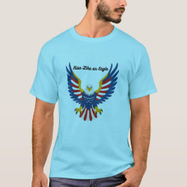 Erhebe dich – Zitat 'Kühner Adler' auf Basic T-Shi T-Shirt