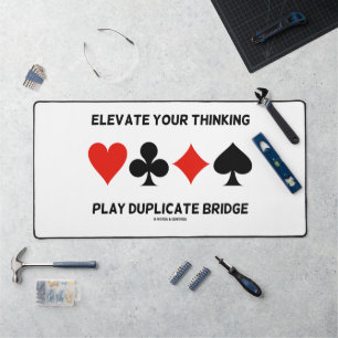 Erheben Sie Ihr Denken Spielen Sie Duplicate Bridg Schreibtischunterlage