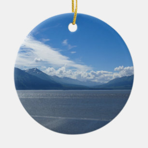Erhebende Alaska-Berge Keramik Ornament