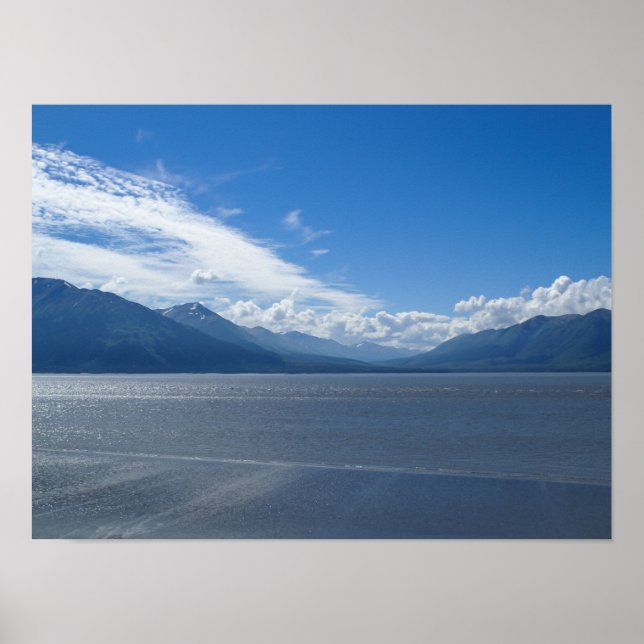 Erhebende Alaska-Berge Poster (Vorne)