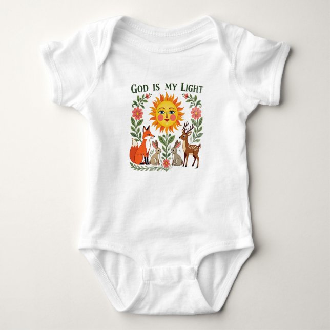 Erhebendes Snap-tee Baby Strampler (Vorderseite)