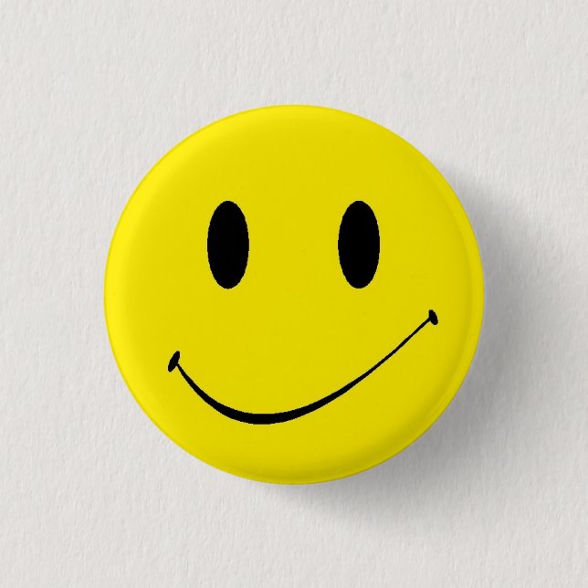 Erhellen Sie Ihr Tag~ Vintages Retro Gesicht Button (Vorderseite)