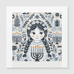 Erhellt die Nacht: Eine Chanukka-Feier Magnetkarte