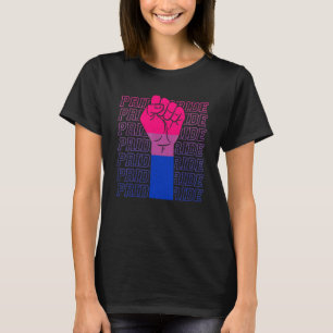 Erhobene Faust Bisexualitätsflagge Bisexuell Lgbt T-Shirt