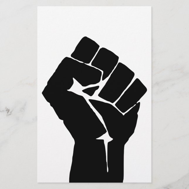 Erhobene schwarze Faust - Widerstand Protest Flyer (Vorne)