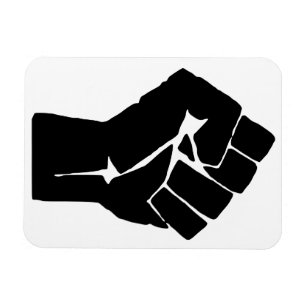 Erhobene schwarze Faust - Widerstand Protest Magnet