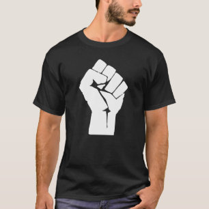 Erhobene schwarze Faust - Widerstand Protest T-Shirt