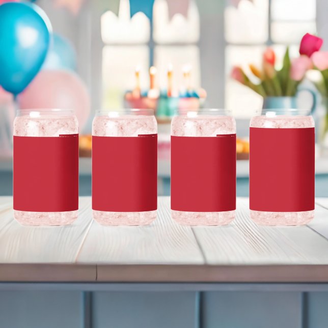 Erhöhen Sie Ihr Design durch einen roten Hintergru Dosenglas (Insitu (Baby Party))