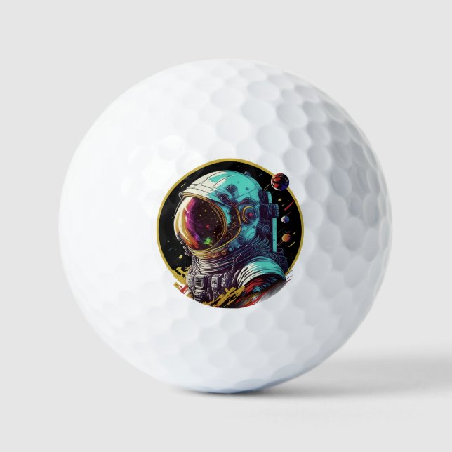 Erhöhen Sie Ihr Spiel mit unserem Astronauten Golfball (Vorderseite)