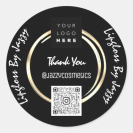 Erhöhen Sie Ihre Dankbarkeit mit Black Gold VIP Vi Runder Aufkleber