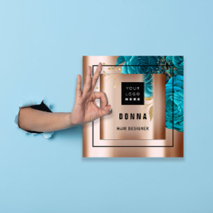 Erhöhen Sie Ihre Markenbezeichnung mit der QR-Rose Quadratische Visitenkarte