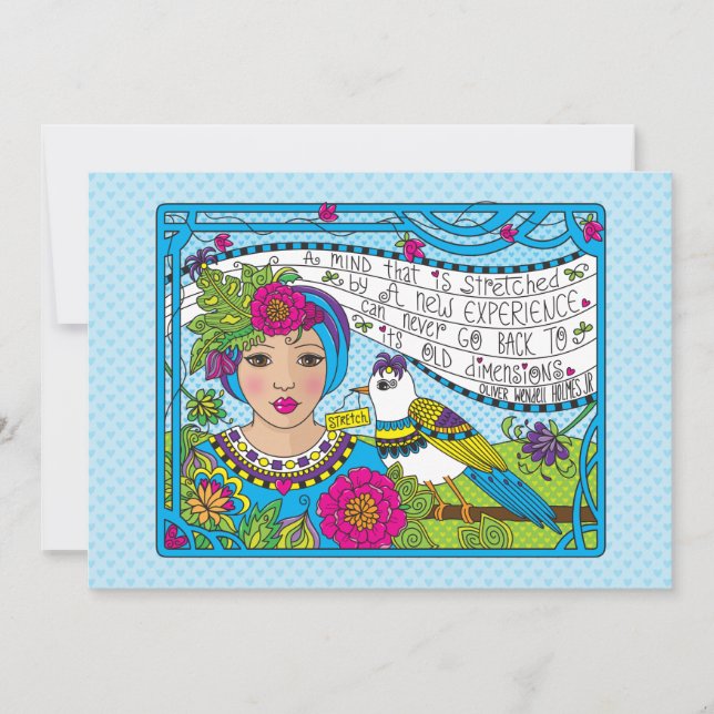 Erhöhen Sie Ihre Mind_Flat Karte 7"x5" (Vorderseite)