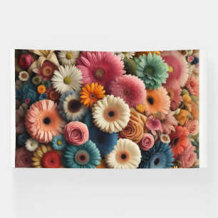 Erhöhen Sie Ihre Raumfarbe Gerbera Daisy Floral Banner