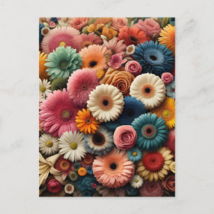 Erhöhen Sie Ihre Raumfarbe Gerbera Daisy Floral Postkarte