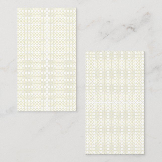 Erhöhen Sie Ihren Platz mit White and Gold Geometr Telefonnummerkarte (Vorne/Hinten)
