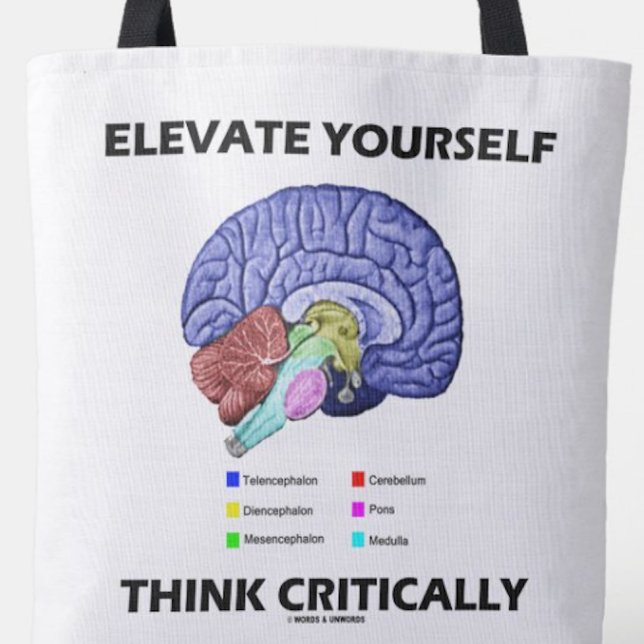 Erhöhen Sie sich selbst kritisch beraten (Tote bag for any critical thinker)
