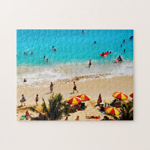 Erhöhte Ansicht der Waikiki-Strandszene, Honolulu Puzzle